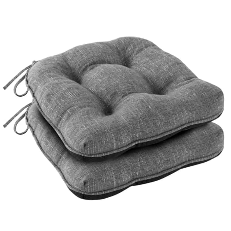 Bearings for Dining Chairs, Set of 2 Cushion Seats for Kitchen Chairs, Seat Pads with Laces and Base Anti-slip, in Memory Foam Quilted S