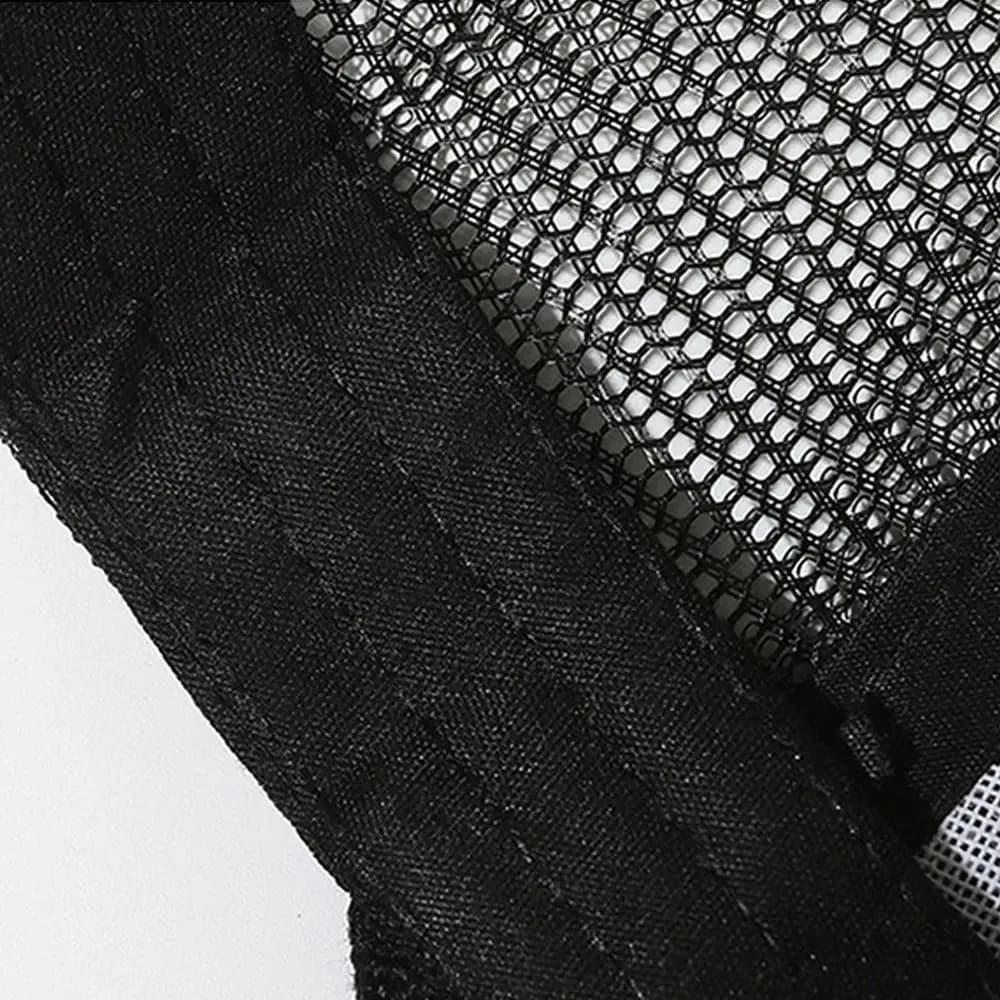 Casual Wide Brim Linen Mesh Baseball Cap Breathable Letter Embroidery Peaked Cap Adjustable Men's Sunscreen Hat Summer
