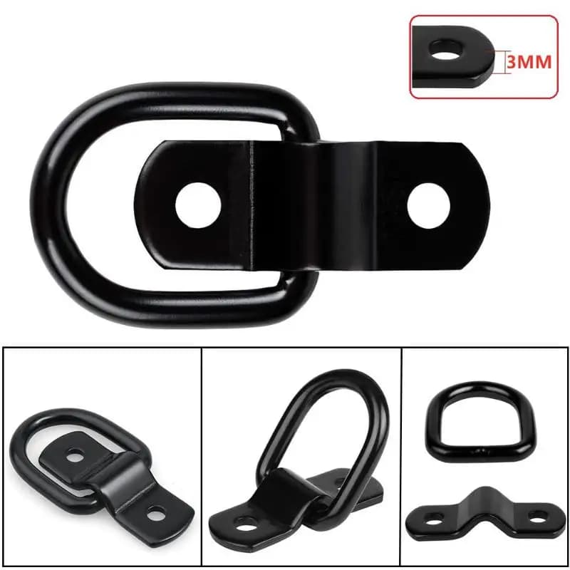 Set di 2 Ganci per Rete da Bagagliaio Auto, Accessori per Fissaggio Rete Piana, Anelli di Fissaggio per Ganci, per Fissaggio a Rete Piatta