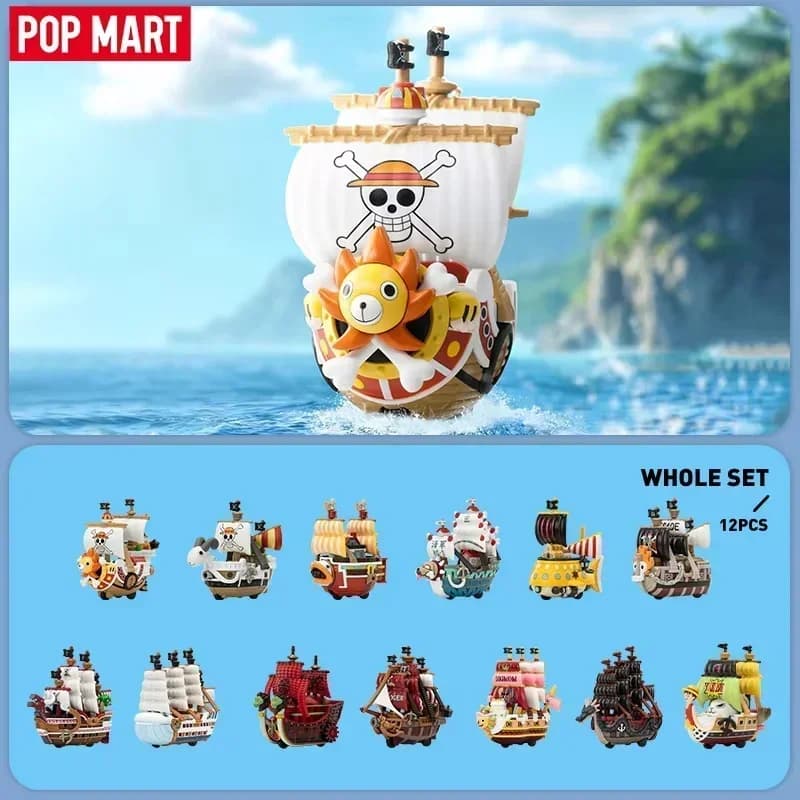 POP MART ONE PIECE Grand Line Series Vehicle Blind Box - Statuetta Anime da Collezione, Decorazione da Scrivania, Giocattolo a Sorpresa