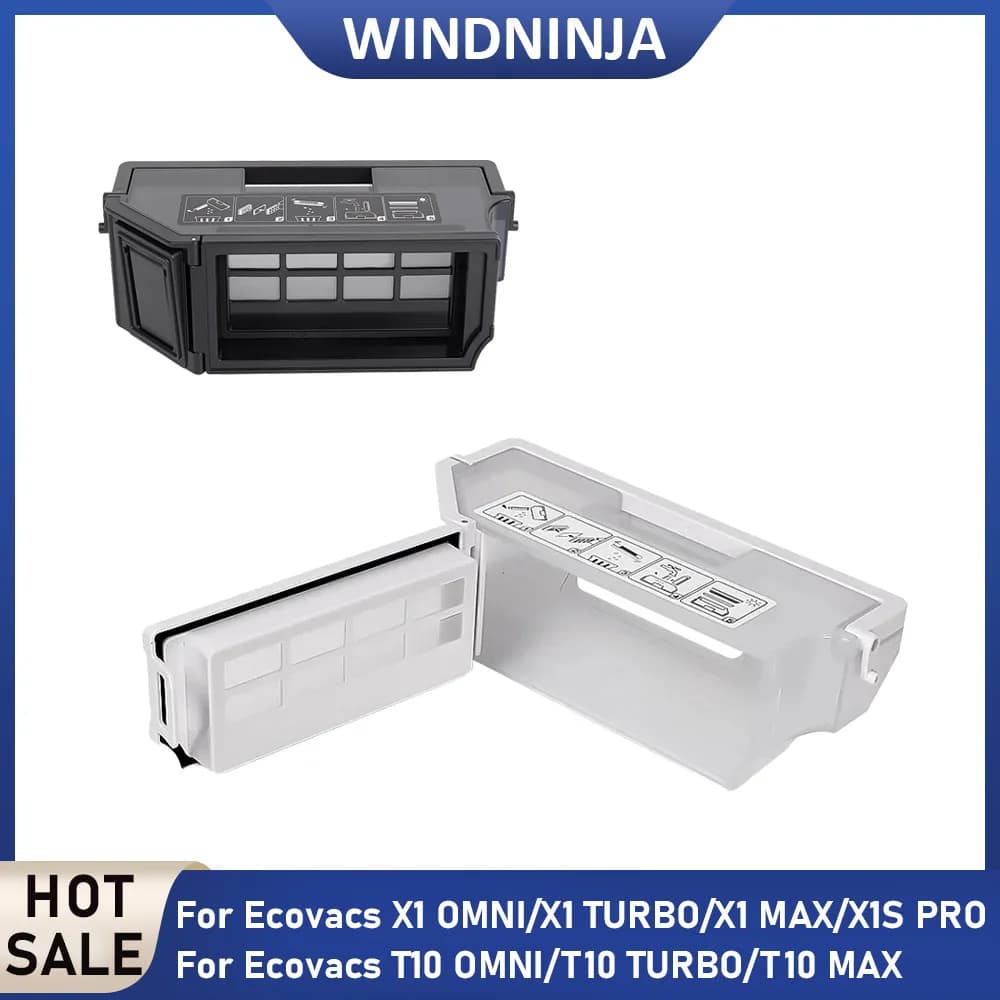High Sealing Dust Box Part For ECOVACS Deebot X1 TURBO/OMNI/MAX T10 TURBO/OMNI/MAX X1S PRO Dust Bin Container Sweep Robot Vacuum