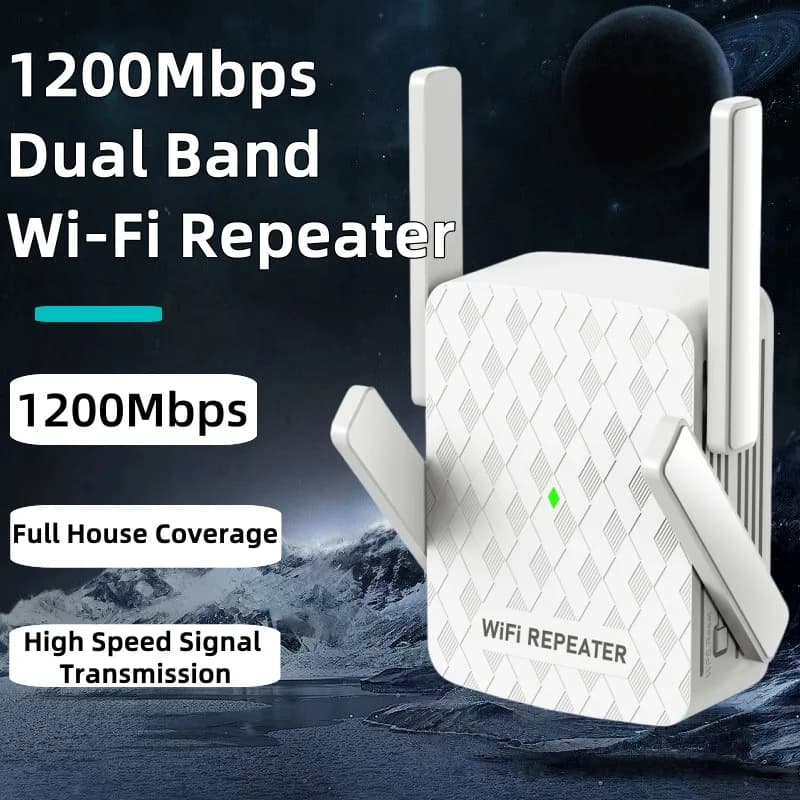1200Mbps Wireless Wifi Extender Ripetitore/Router Wifi Dual Band 2.4 e 5.8Ghz Wi Fi 4 Antenna Booster Accesso al segnale a lungo raggio Amp