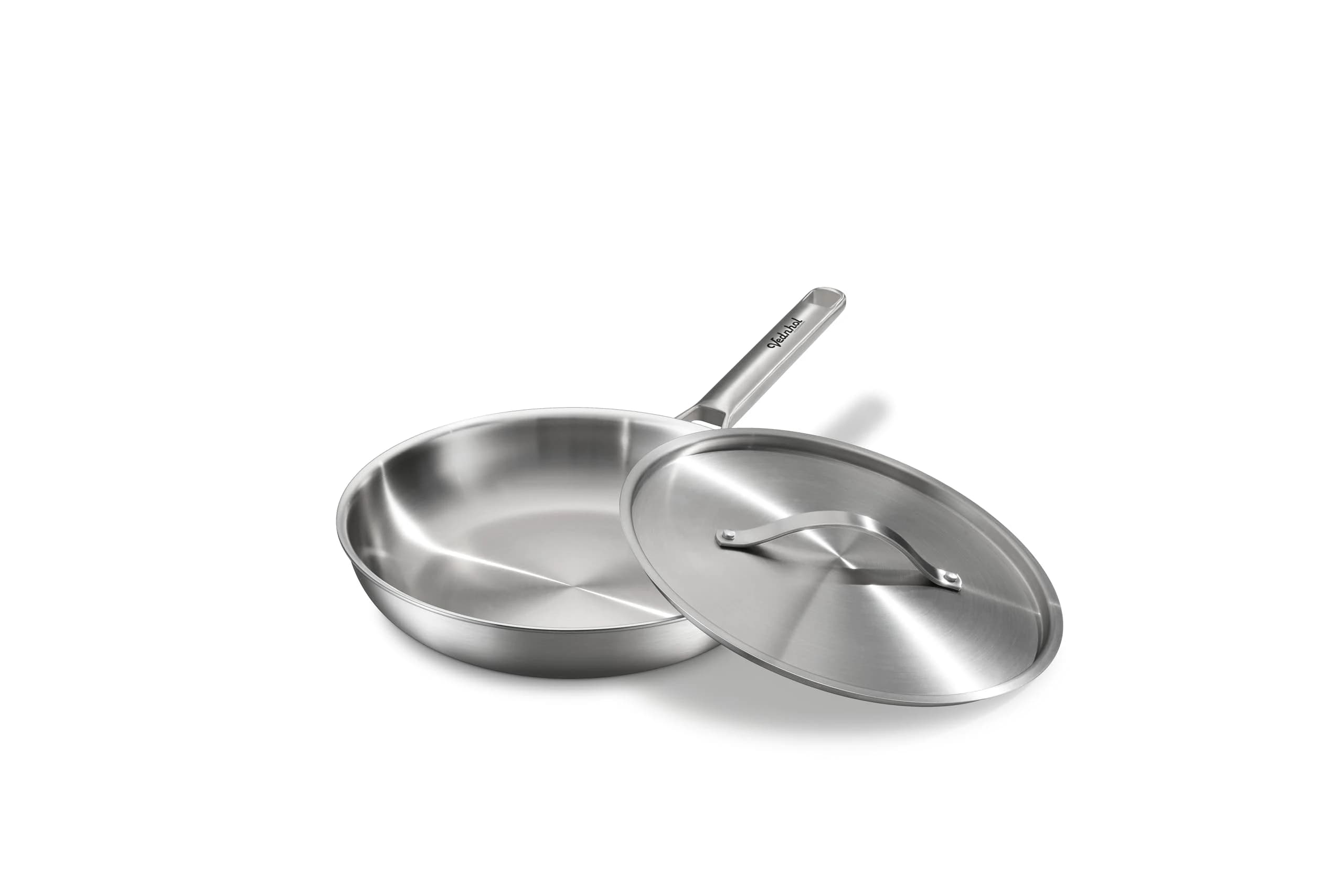 12 inch non-stick pan with lid, oven resistant up to 400°F, dishwasher safe, hard anodized cookware for versatile cooking