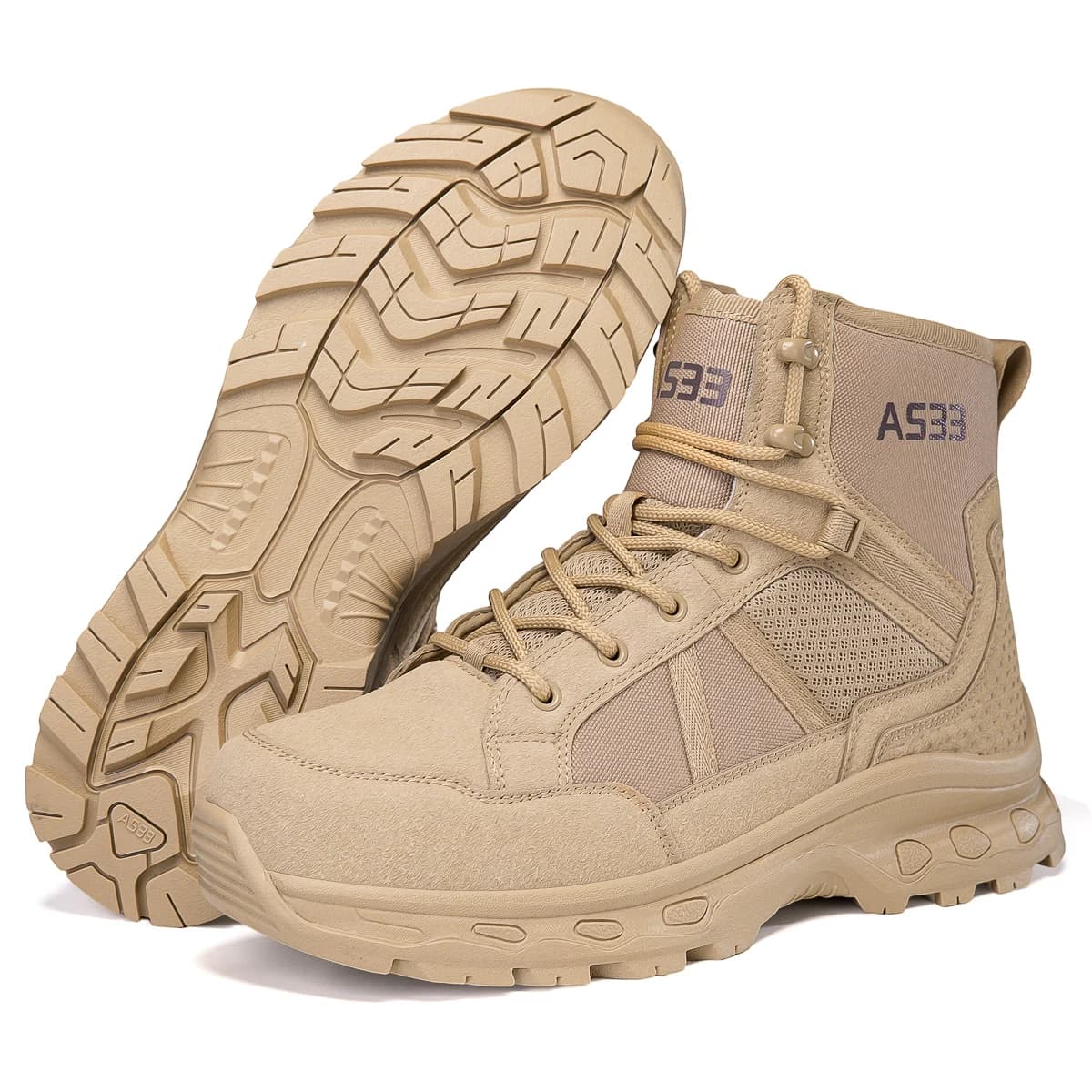 Men's High Top Tactical Boots Outdoor Desert Boots Anti Slip Wear Resistant Hiking Shoes