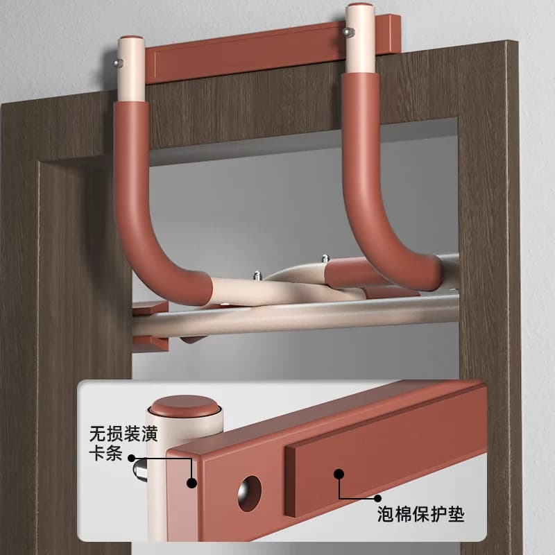 Household Door‑Mounted No‑drilling Pull‑up Bar Portable Horizontal Bar Indoor Home Strength Training Fitness Equipment