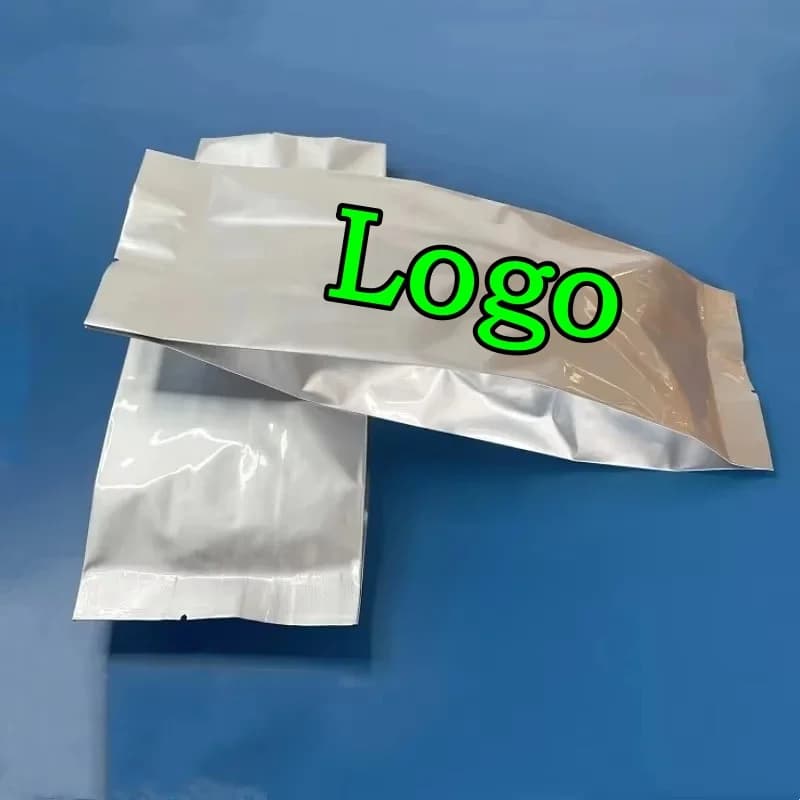 100 Sacchetti in Alluminio Argentato con Apertura Superiore e Soffietti Laterali, Personalizzabili con Logo, per Caffè in Grani, Polvere, Snack, Tè, Caramelle, Sacchetti Termosaldabili per Conservazione