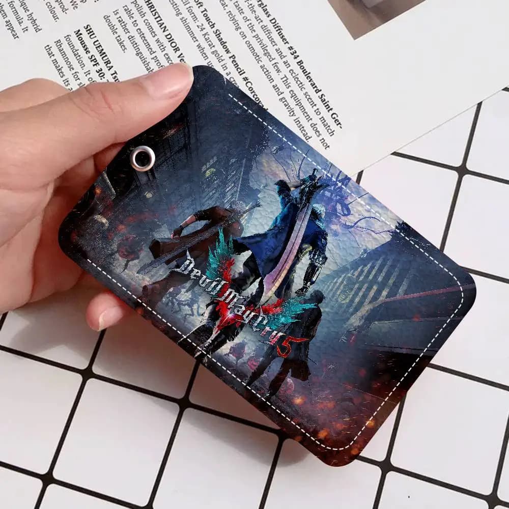 Porta Tessere Personalizzato D-Devil May Cry-S Adatto per Carte Bancarie, Metropolitane, Autobus, Portafoglio, Porta Badge, Portachiavi