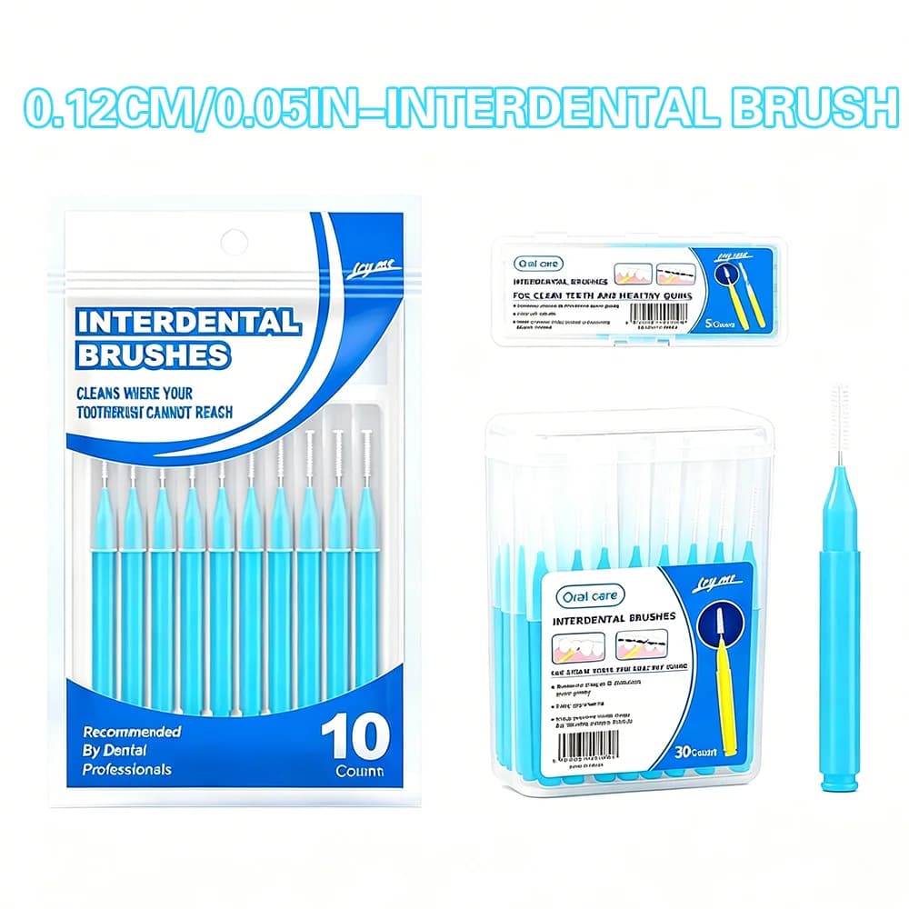 Interdental Brush Portable 0.12cm/0,05in, Pulitor for Interior Spaces, Disposable Accessories for Oral Hygiene