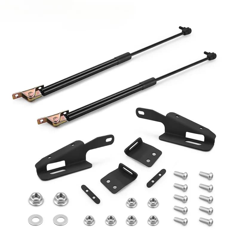 1 Paio Kit di Supporto per Sollevamento Cofano Anteriore Auto Aste Barre Kit di Assistenza per Modelli Jeep Wrangler JK 2011-2018 Staffa Molla a Gas