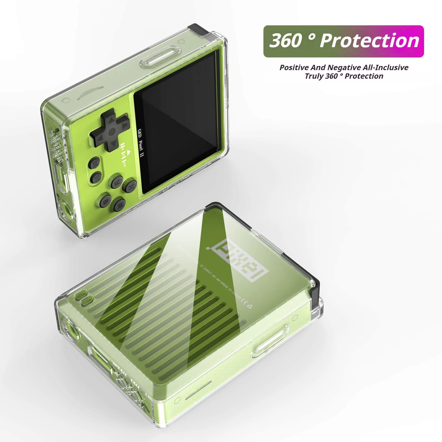 Transparent TPU Case For GKD Pixel 2 Metal Mini Game Console Full Pack Soft Protective Cover Case Storage Cover Game Accessories