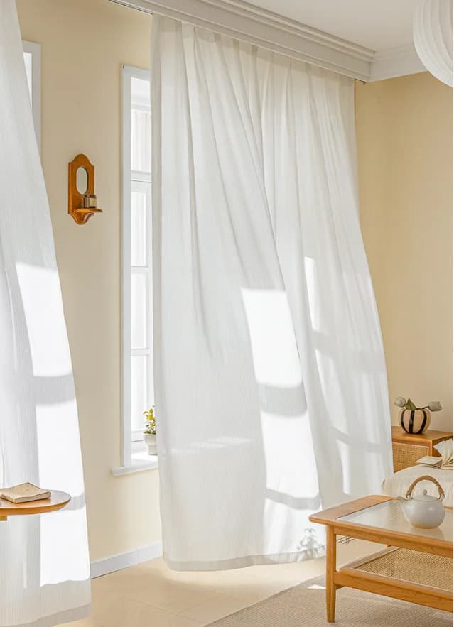 New Modern Simple Mirror Veil Light-impermeable Living Room Bedroom Curtains