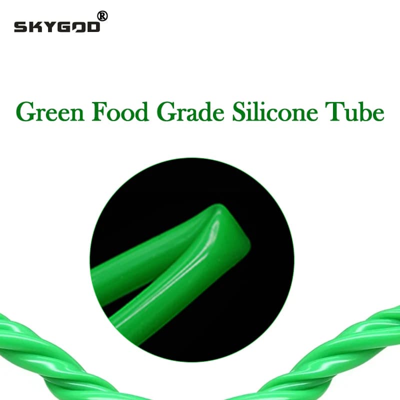 Green silicone pipe for food use from 1~10m ID 0.5~32mm Non-toxic flexible pipe for aquarium air irrigation Garden water pipe