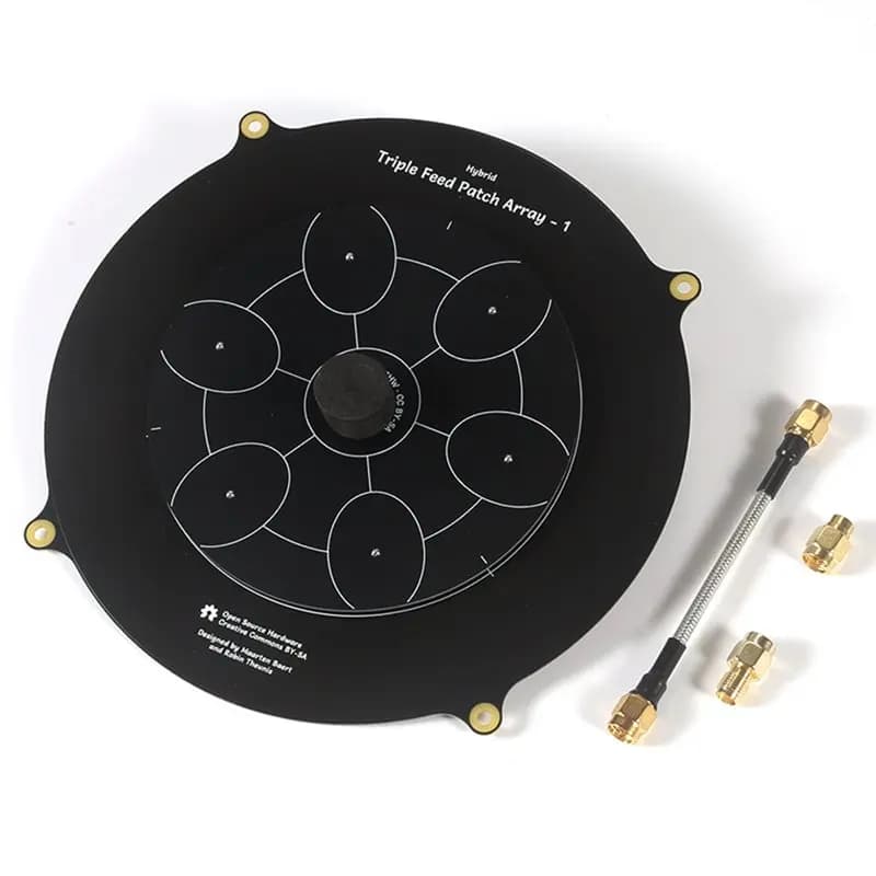Antenna Patch a Triplo Feed A96T 5.8Ghz 14Dbi, Antenna Direzionale a Polarizzazione Circolare per Accessori Droni FPV