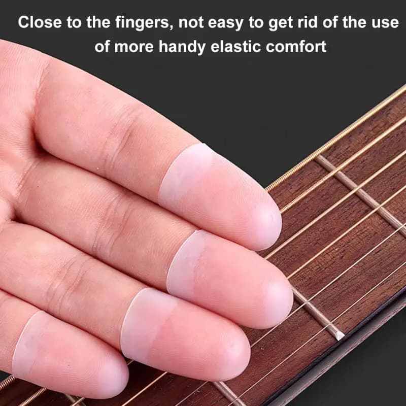 Protezioni per le dita della chitarra da 4 pezzi protezioni per le dita in Silicone per accessori per chitarra
