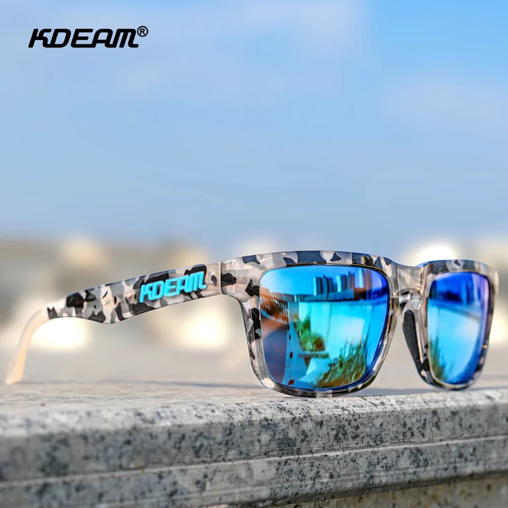 KDEAM Unisex Medium Size Polarized Sunglasses Fashion Vacation Shades High-Quality Square Sun Glasses For All-Day Comfort