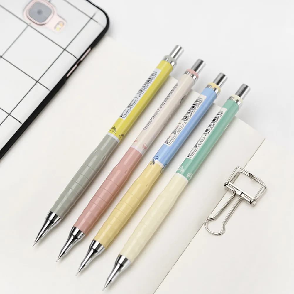 0.3mm Automatic Pencil Set Mechanical Pencil Starter Pack for Students Office Writing Drawing Drafting Detachable Clip