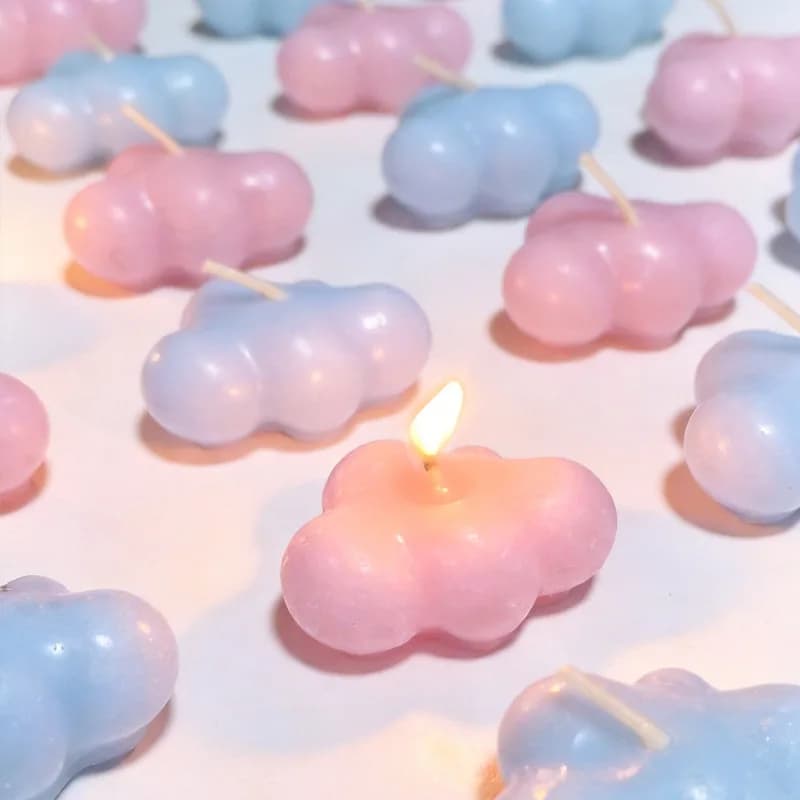 Cloud Shaped Memorial Candle, Rainbow Bridge Tribute Decorative Candle, Pet Remembrance Candle for Departed Cats & Dogs Farewell Ceremony