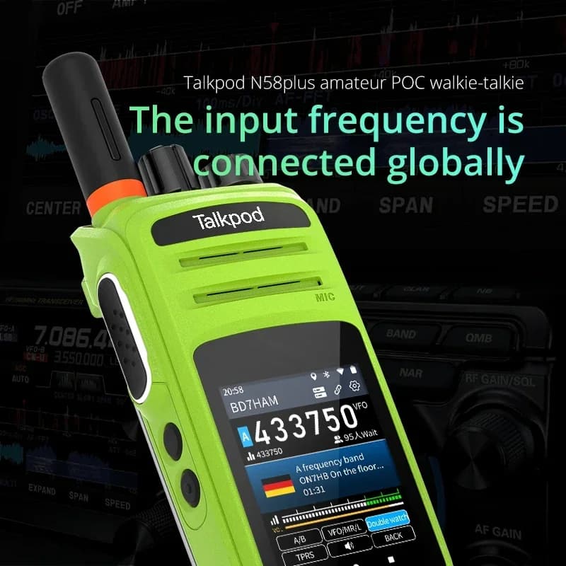 Talkpod Nuovo Walkie Talkie Radio di Rete Pubblica N58Plus Android con Schermo Touch da 2,4 Pollici e Ricarica Tipo C Linkpoon