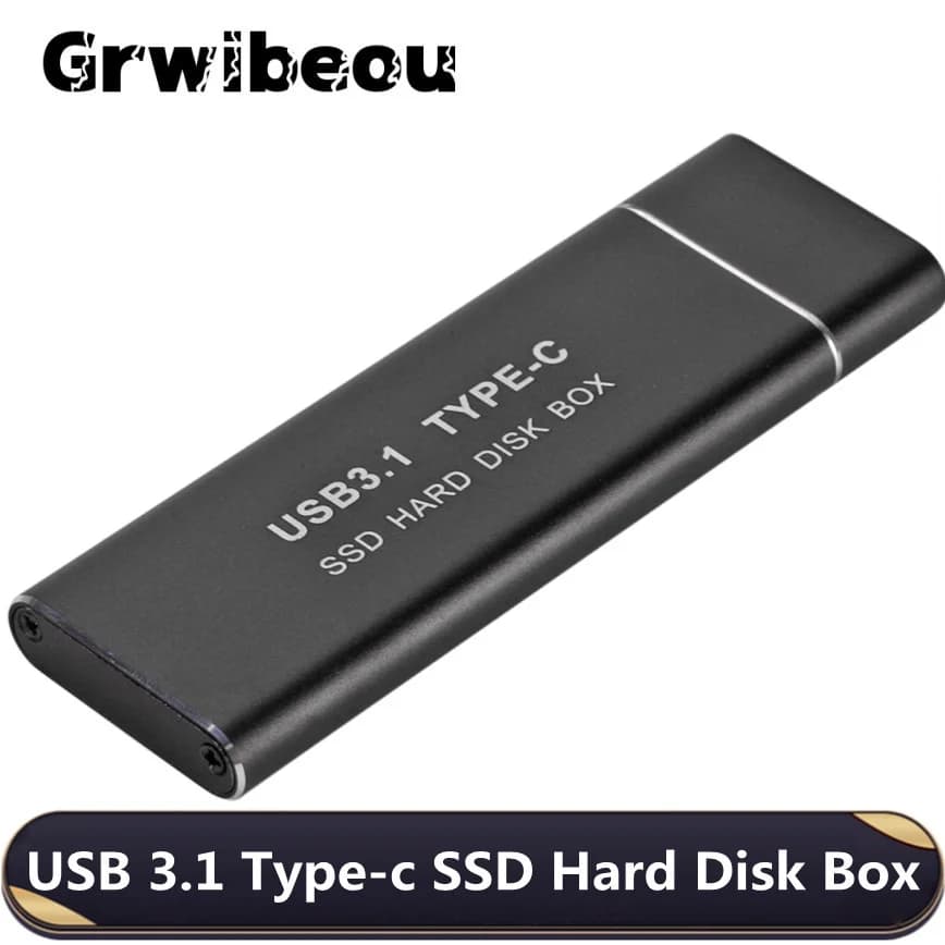Tipo C USB 3.1 a M.2 NGFF SSD Mobile Hard Disk Box tipo C scheda adattatore custodia esterna per m2 SATA SSD 2230/42/60 2280