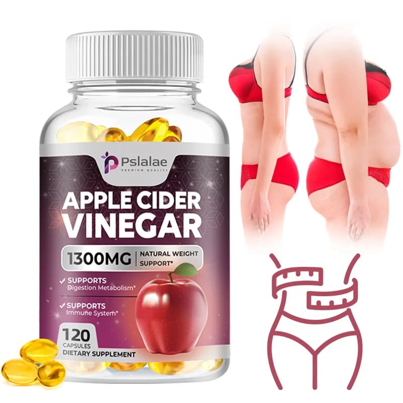 Apple sigido vinegar capsules - Detoxifying, fat burning, weight management, appetite suppressant, swelling relief - 120 capsules