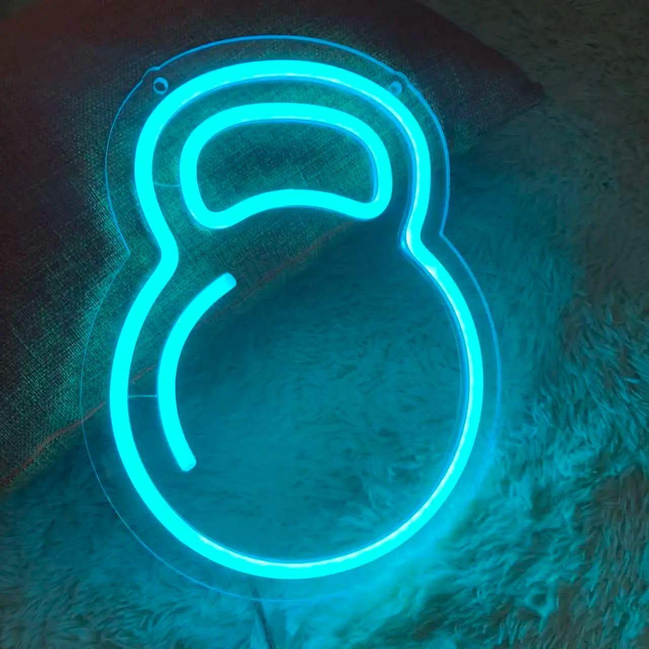 Kettlebell Insegna al neon Wall Art Gym Decor Fitness Kettlebell Design Esercizio Motivazione Kettlebell Light