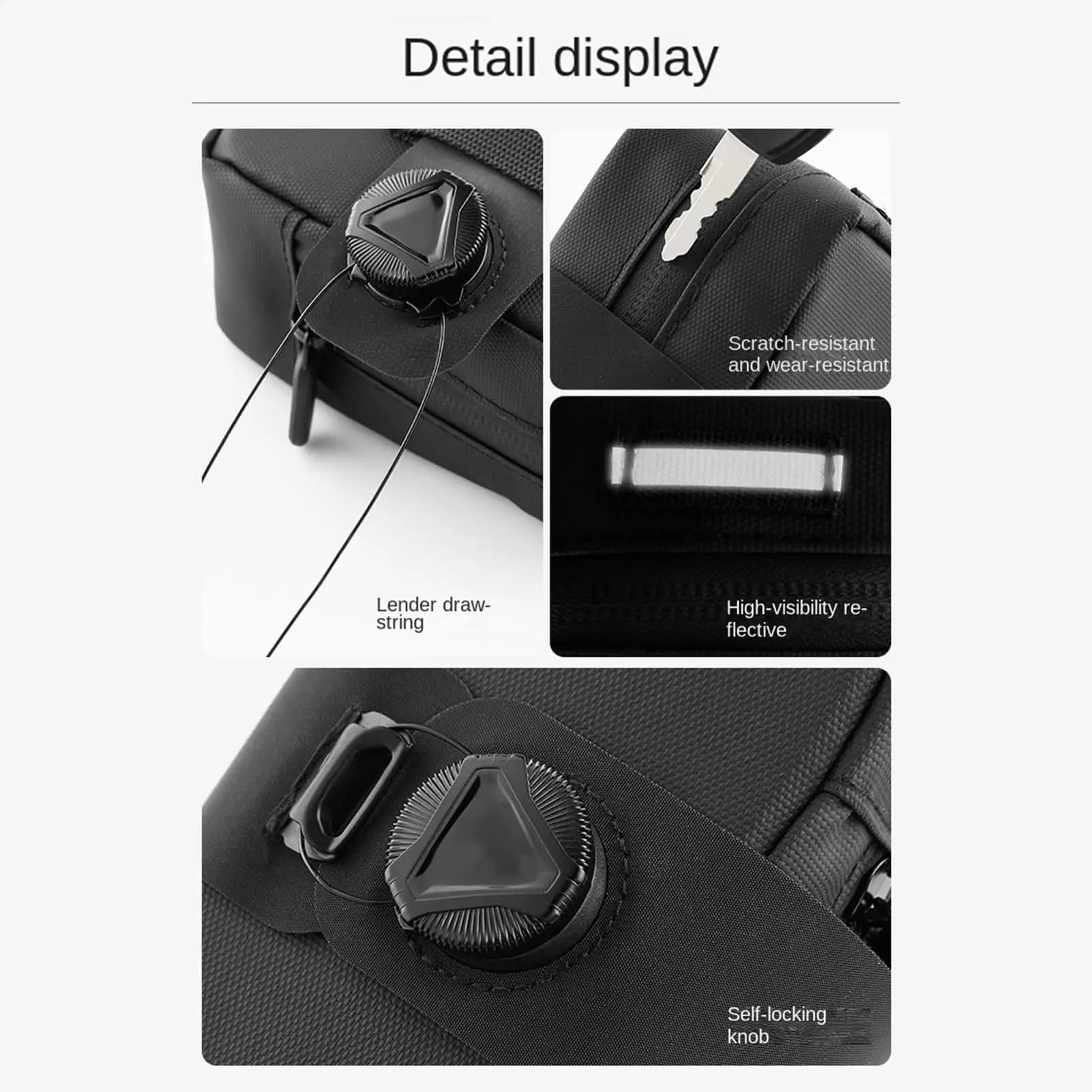 Bike Saddle Bag Rotary Lock Under Seat Cycling Holder Case Waterproof Mountain Bike Saddle Bag For Phone Tail Frame Luggage Tool