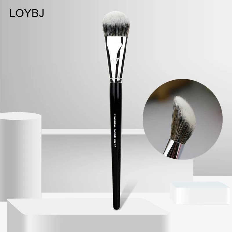 LOYBJ Pennello Professionale per Fondotinta 47 Broom Head, Pennelli per Fondotinta Liquido, Ombretto e Correttore, Strumenti di Bellezza per il Trucco del Viso Femminile