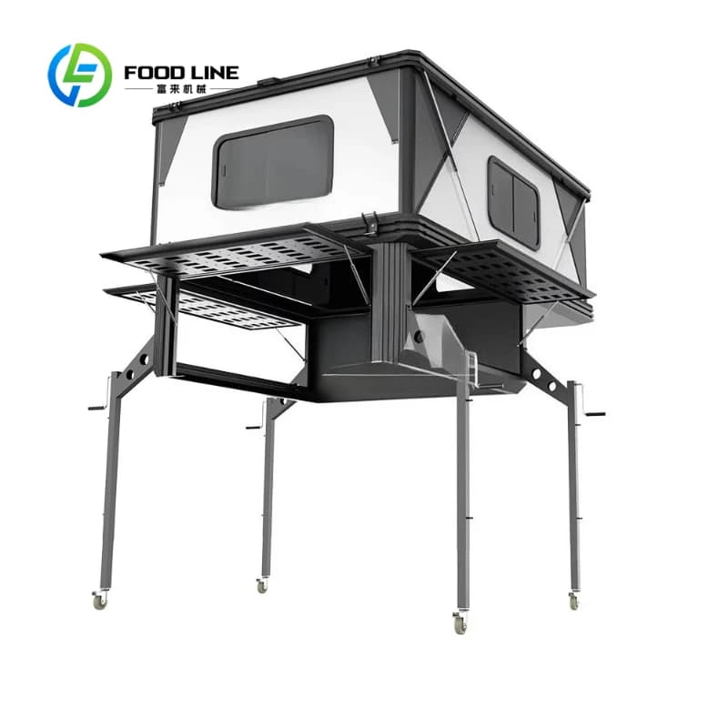 Customized Aluminum Foldable Roof Tent,Hard Shell Pickup Camper Top for All Kinds 4WD Pickup Truck Outdoor Offroad Camping Use