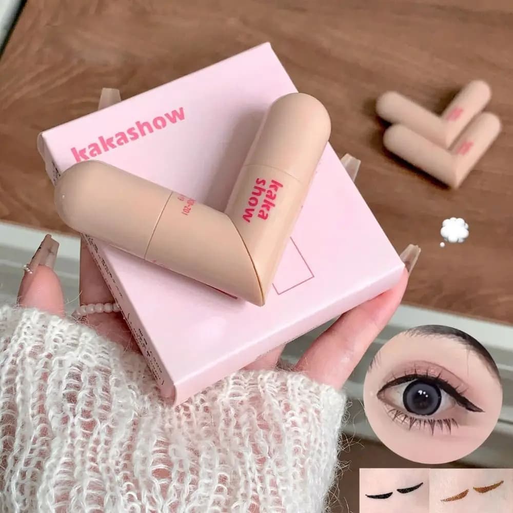 New Eyeliner Stamp Waterproof Foldable Eyeliner Stamp Quick Drying Eyeliner Pen for Long Life Black Eyeliner