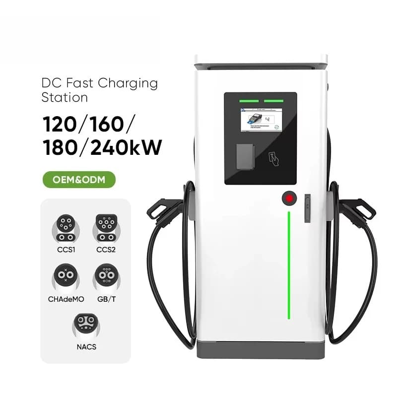 New Wholesale TUV Fast DC EV Charger Station Outdoor GBT CCS 120kW 3 Phases Mountable IP54 DC Fast Charging Station