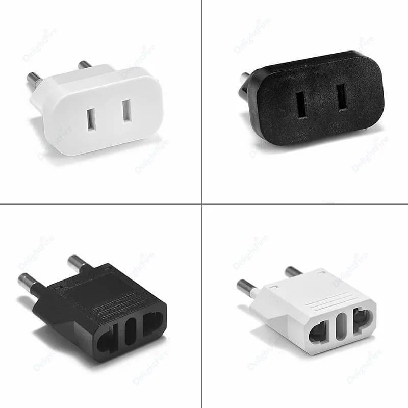 1 pz Spina UE Adattatore di Alimentazione Convertitore 4.0/4.8mm Caricatore Da Viaggio Adattatore Presa di Alimentazione USA a Europeo AC Presa Elettrica di Ricarica
