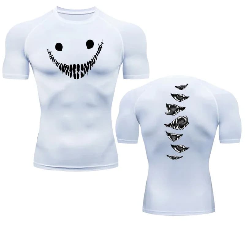 Outdoor Running Slim Men's T-shirt Quick Drying Compression T-shirt Printed Fashion Breathable T-shirt for bodybuilding S-3XL