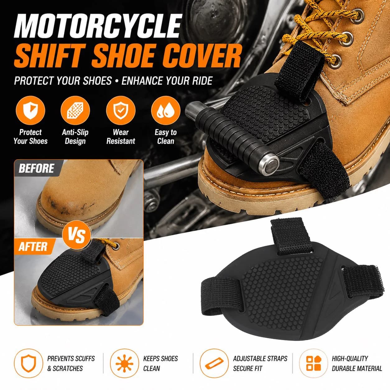 Motorcycle Gear Shoes Protective Bike Gears Shifter Man Waterproof Motorcycle Boots Cover Accessories