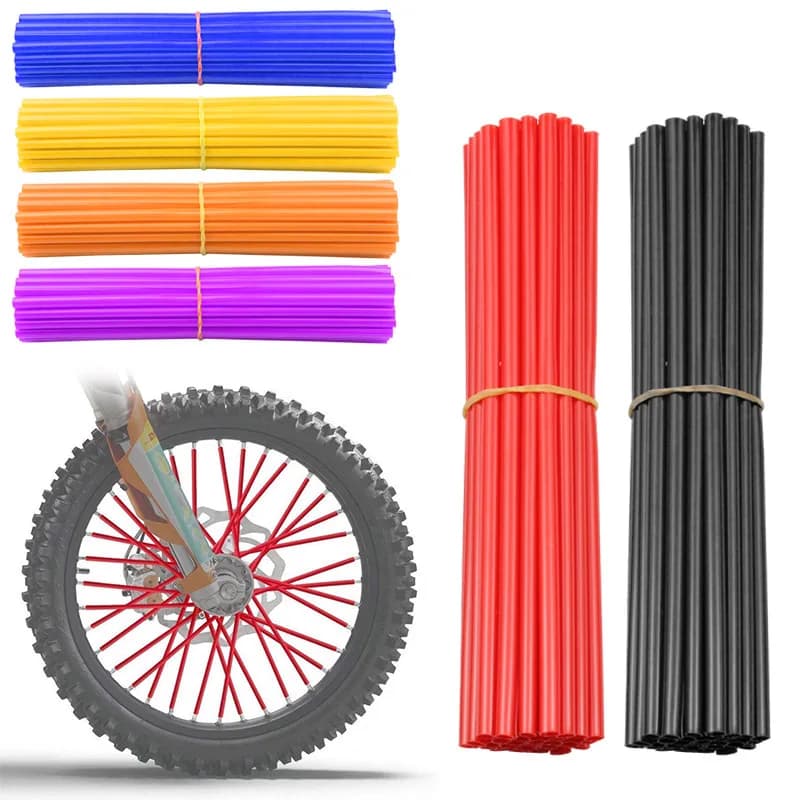 36 pz moto ruota parasched Protector avvolge cerchi Skin Trim Covers tubo per Motocross bicicletta Bike Cool accessori 12 colori