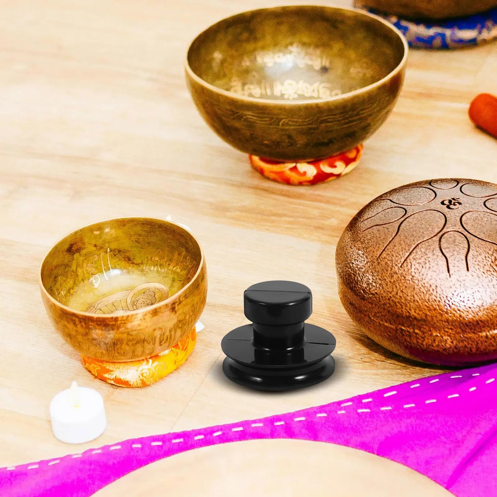 2Pcs Singing Bowl Suction Cups Rubber Bowl Handles Stable Lifting Tool for Meditation Sound Bowls Replacement Parts