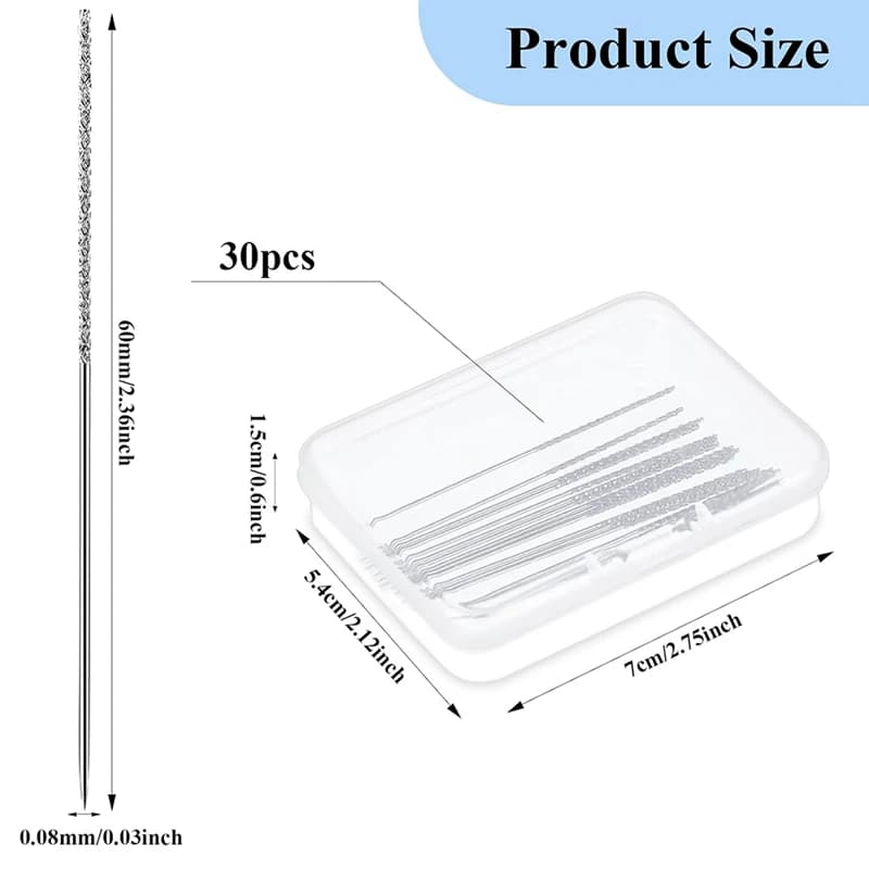 ABEZ 30 Pezzi Ago per Riparazione Snag 2.36 X 0.03 Pollici Riparazione Maglieria e Strumento per Tessuto Riparazione Strumento per Cucire Artigianale in Pelle Cucito