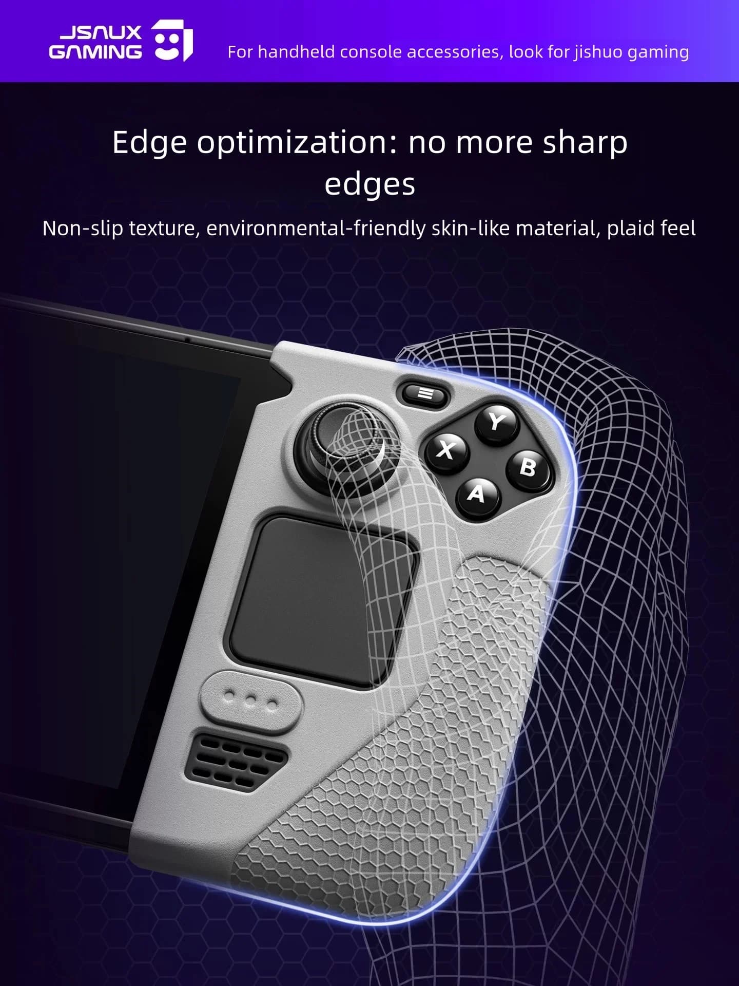 JSAUX Protective Case For Steam Deck OLED/Rog Ally/Legal Go Protective Shell Conductive Grip Anti Slip Game Accessories