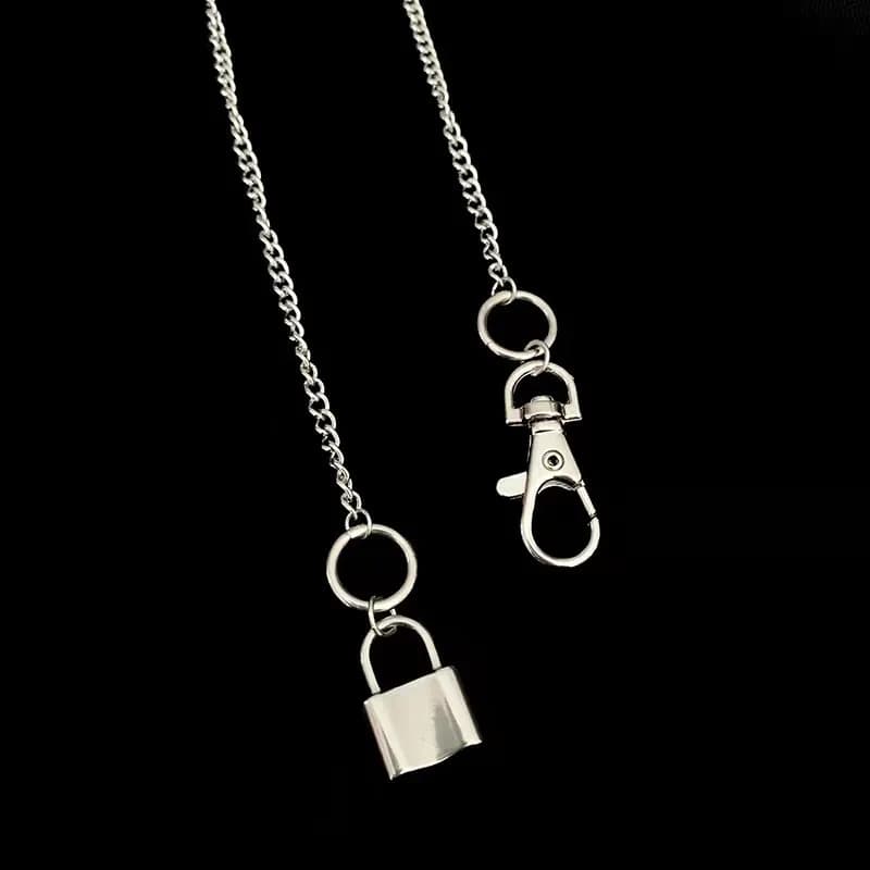 Collana con Ciondolo a Croce Semplice Stile Hip Hop, Gioielli Unisex alla Moda in Lega Placcata Titanio Oro Bianco