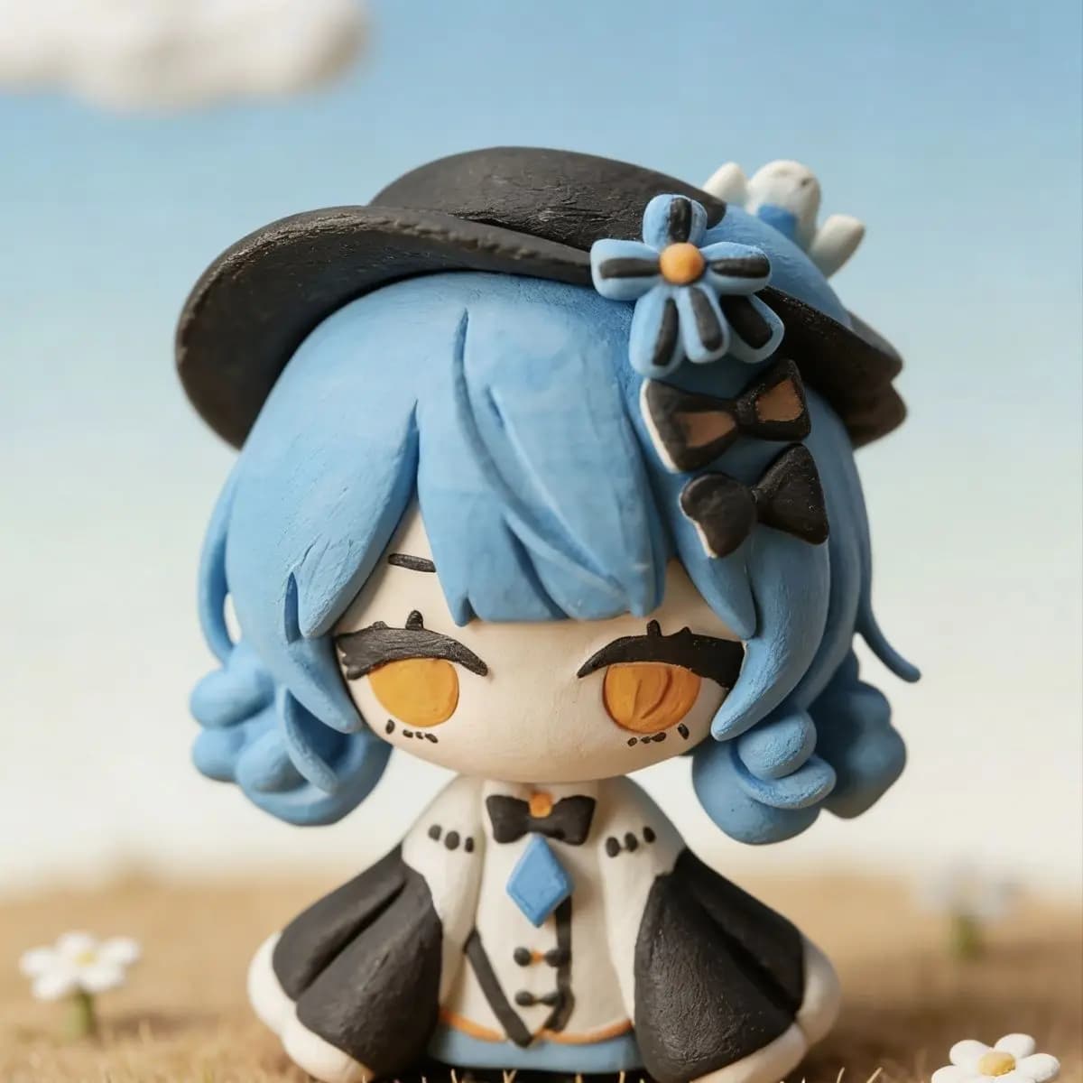 Game Magical Girl Witch Trial Hikami Meruru‌ Cosplay 3D Printing Figure 10cm Figures Desktop Ornament Role Play Birthday Gift