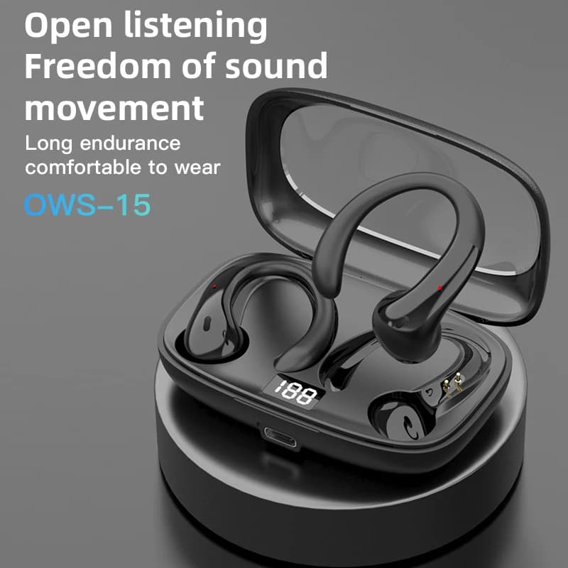 Bluetooth 5.4 Wireless Headphones HD Sound Quality Stereo Mini High Quality Earplugs Anti-Sweat For Sports Workout Gym