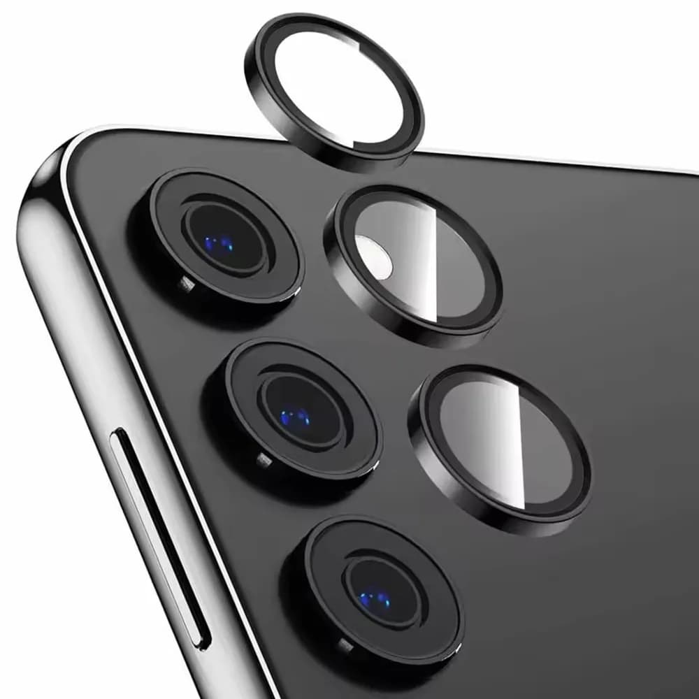 3Pcs/1Set Metallic Luster Lens Protector Cover For Samsung Galaxy S25 Plus S23 FE S24 A15 A35 A55 Full Protect Camera Protection