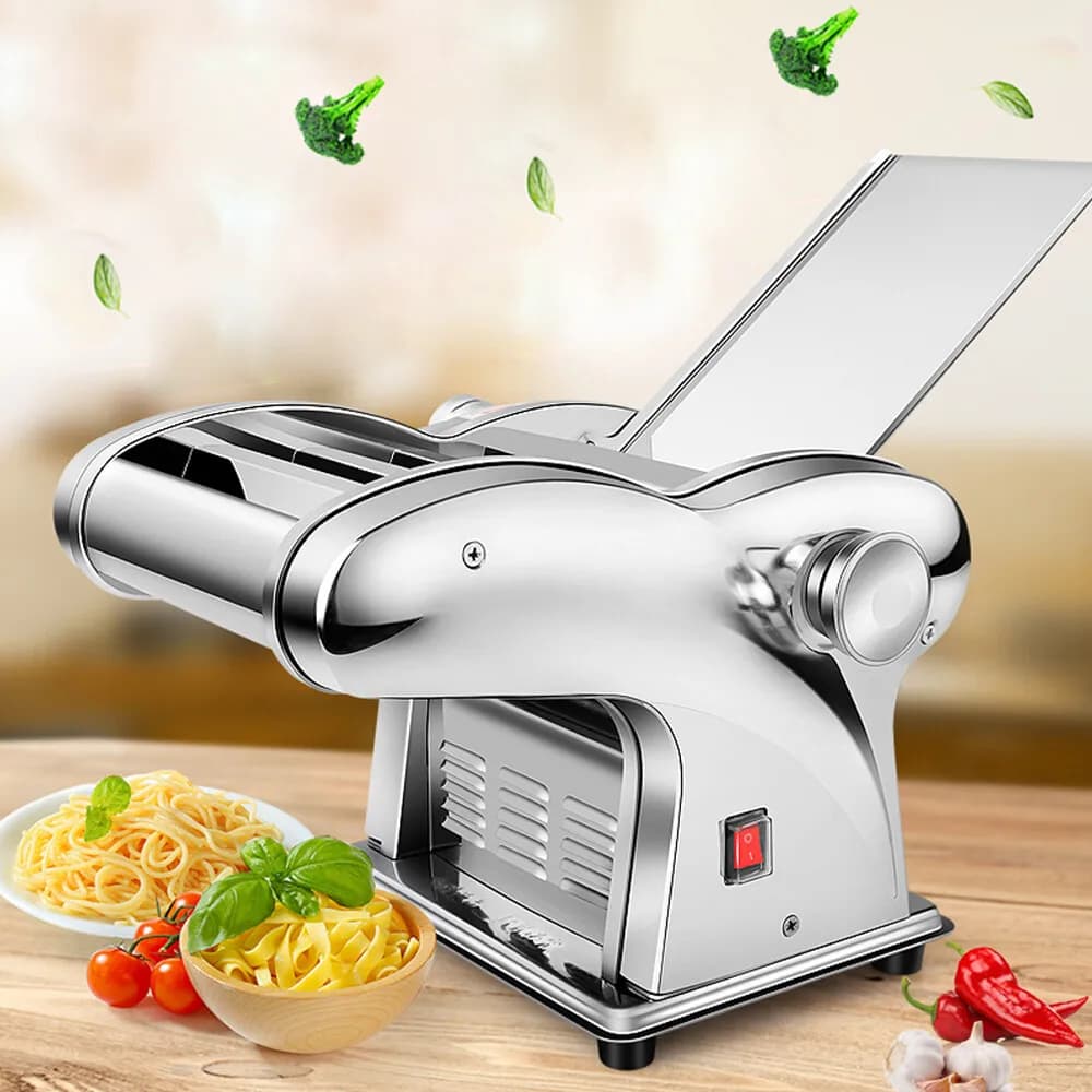Rullo per pasta commerciale in acciaio inossidabile, sfogliatrice elettrica per pasta e noodle per uso ristorante ​