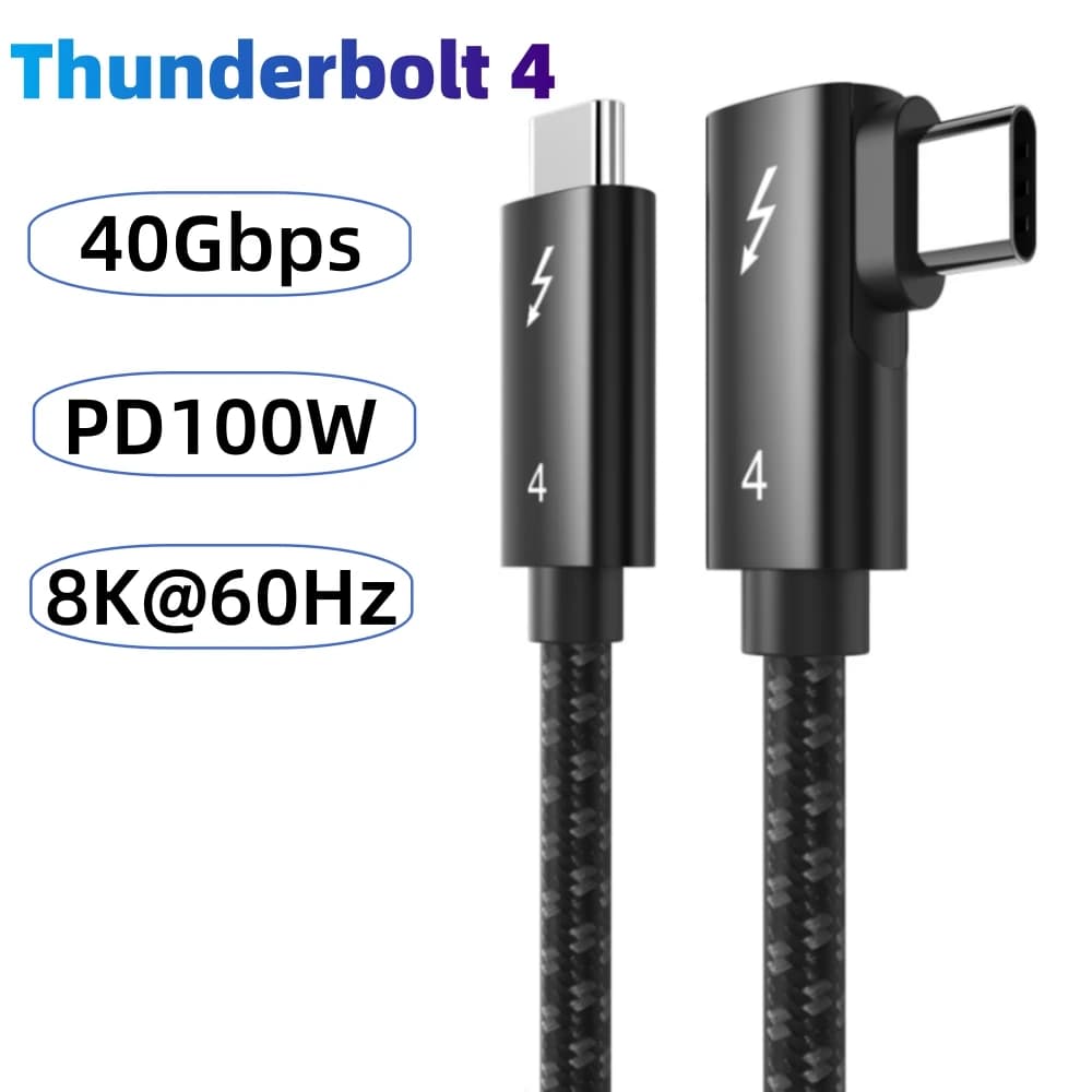 Thunderbolt 4 2 m compatible HDMI 8K60 Hz USB C PD100W Quick Charge Data Transfer 40 Gbps Nylon for iPhone MacBook