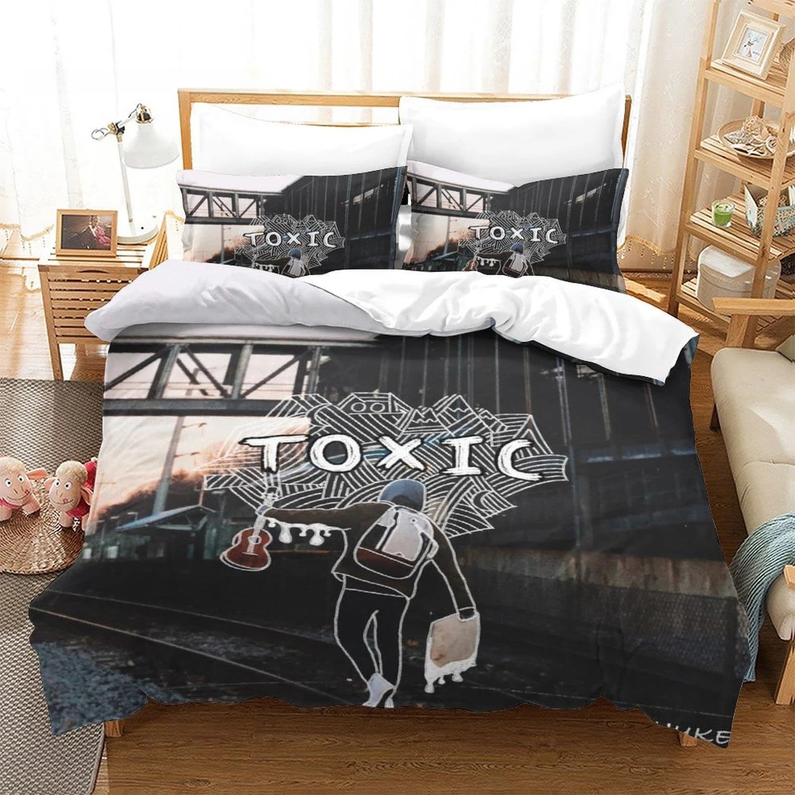 Nuovo Boywithuke TOXIC IDGAF Comprendi Set di biancheria da letto Singolo Twin Completo Queen King Size Set letto per bambini per adulti Camera da letto 3D Anime Lenzuolo