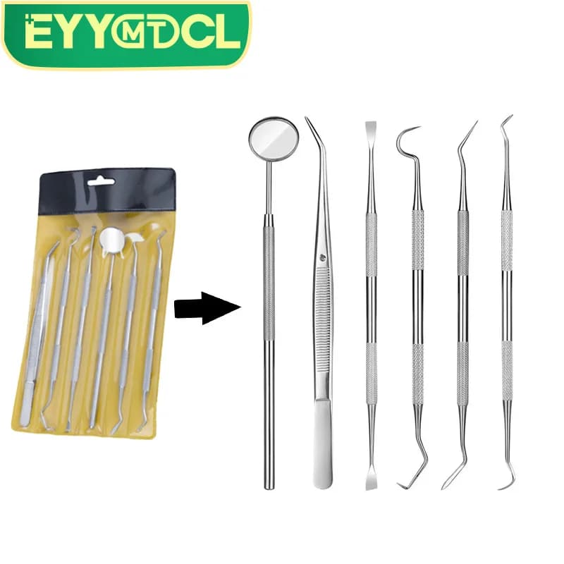 OCCHIO Stainless Steel Dentist Mouth Mirror Multifunction Falce Dentale Tartaro Scaler Denti Pick Spatula Set Whitening Hygiene Oral Kit