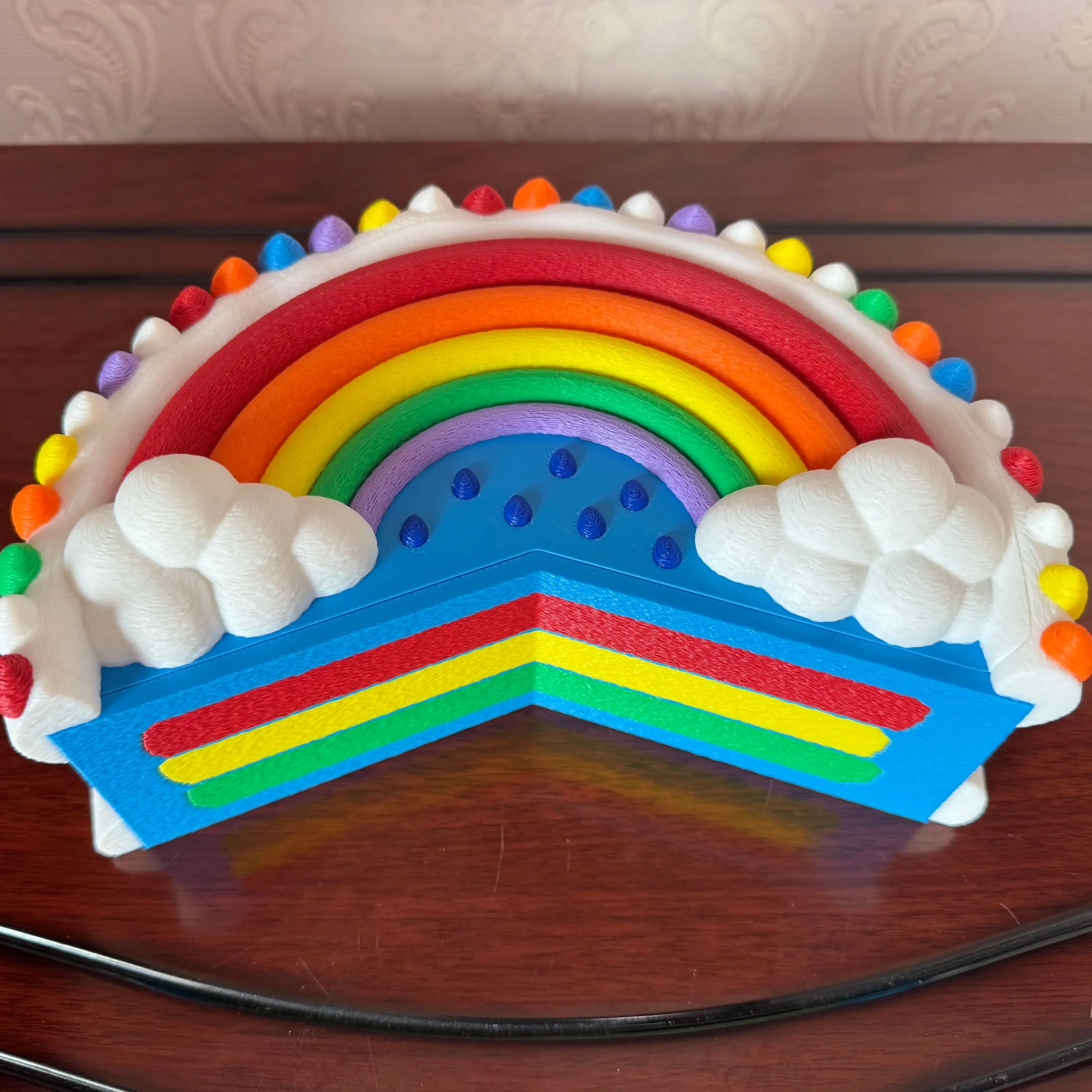 Scatola porta torte arcobaleno