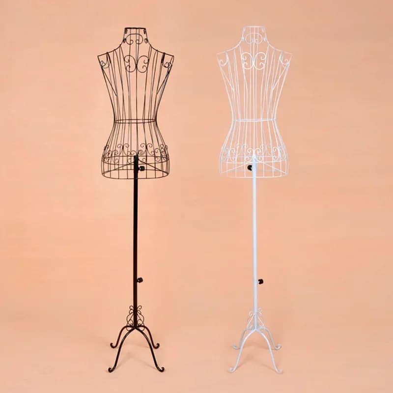 Iron torso mannequin for upper body for photo exposure Female to hang clothes Base for metal tripod Support for clothing forms