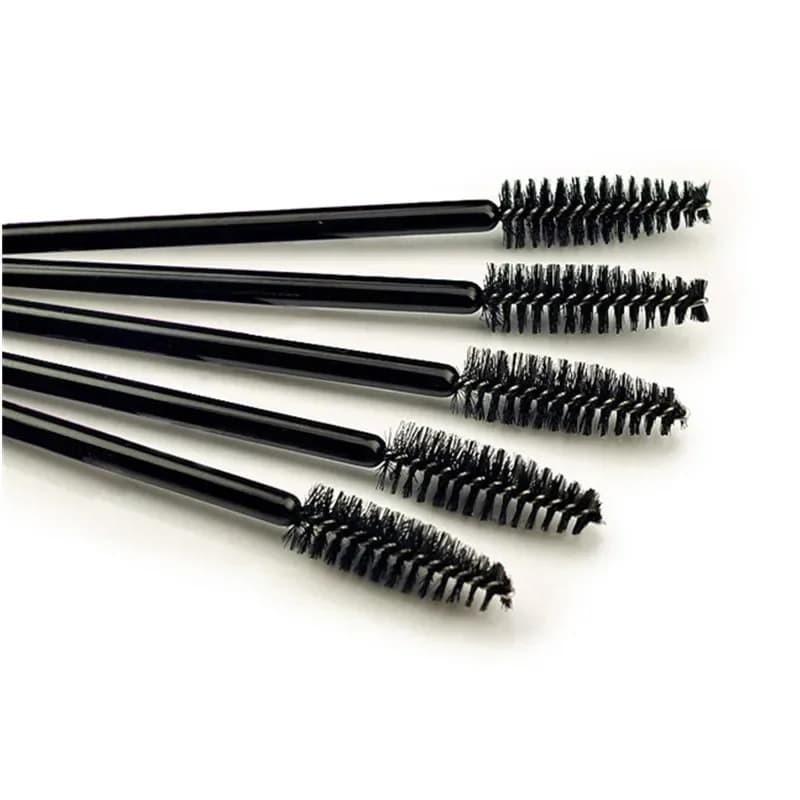 50-piece disposable eyelash brushes/pack applicator brush with black mascara wand