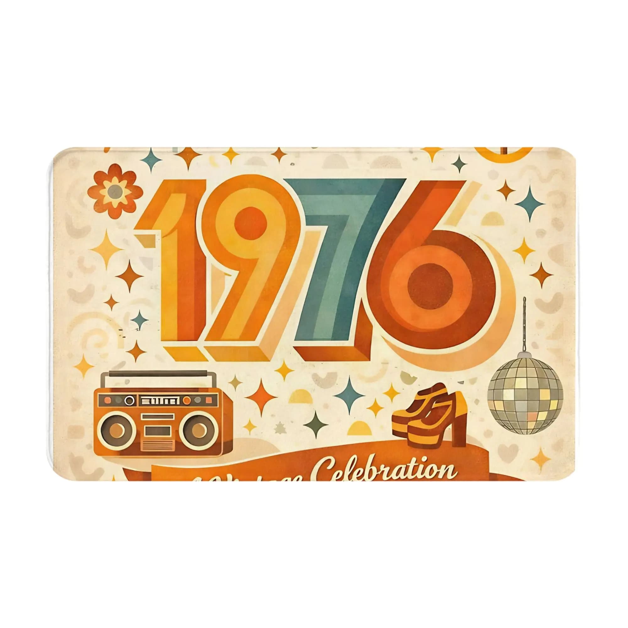 Born in 1976 - Edizione Limitata - Decorazioni - Tappetino da Bagno - Tappeto per il 50° Compleanno - Zerbino - Tappeto da Soggiorno - Tappeto da Balcone - Decorazione per la Casa