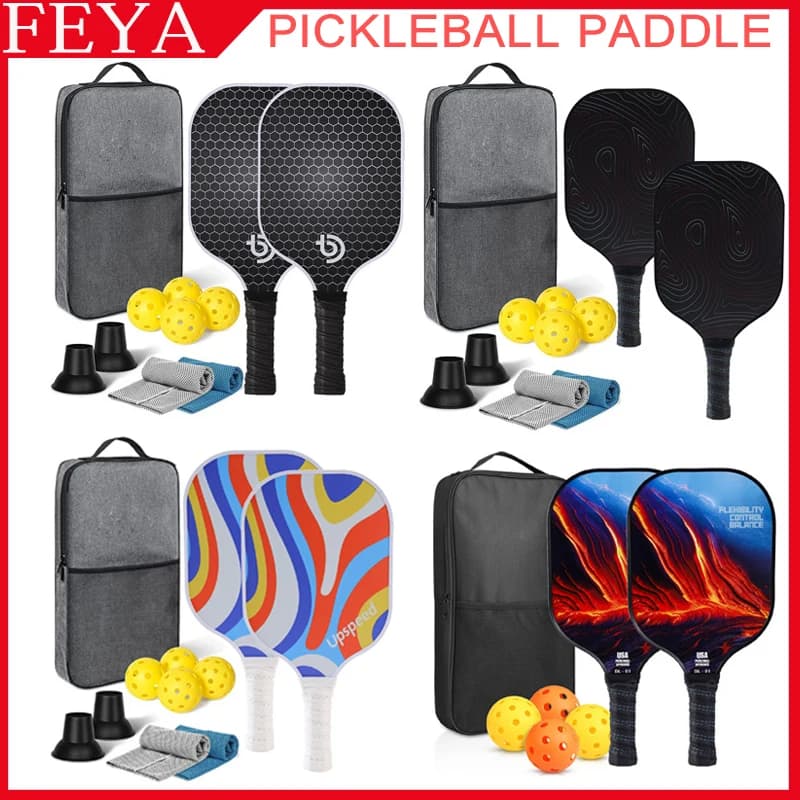 FEYA Pickleball Racchette da tennis speciali per allenamento da competizione Controllo preciso della palla Assorbimento degli urti Rimbalzo Personalizzato